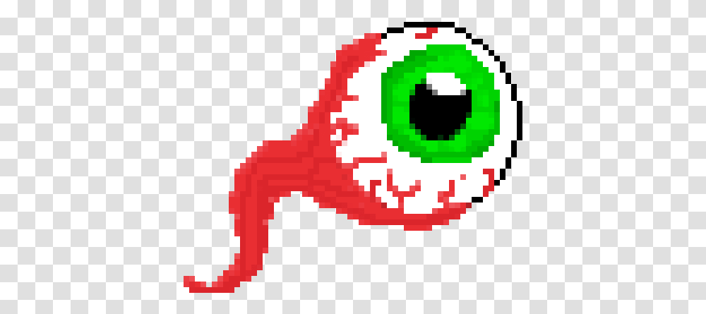 Eye Ball Mouth Line Character Red Green Image Cartoon Pixel Art Easy, Label, Text, Rug, Plant Transparent Png