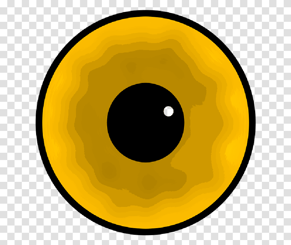Eye Black Yellow Circle White Cartoon Dot Smiley Face, Hole, Photography, Food, Donut Transparent Png