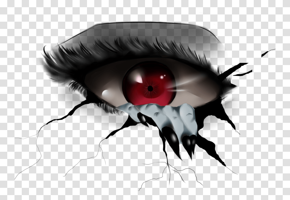 Eye Demon Drawing Devil Demon Eyes Background, Light Transparent Png