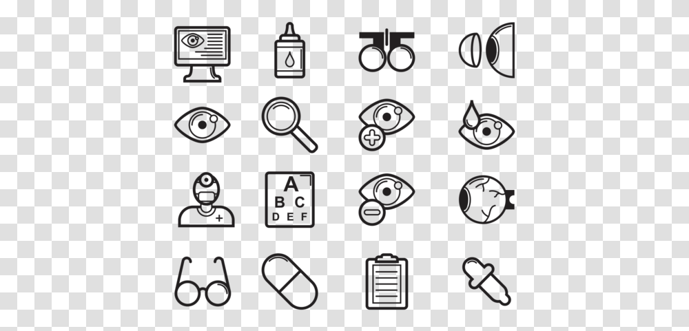 Eye Doctor Icons Vector Personal Hygiene Objects, Alphabet, Mobile Phone Transparent Png
