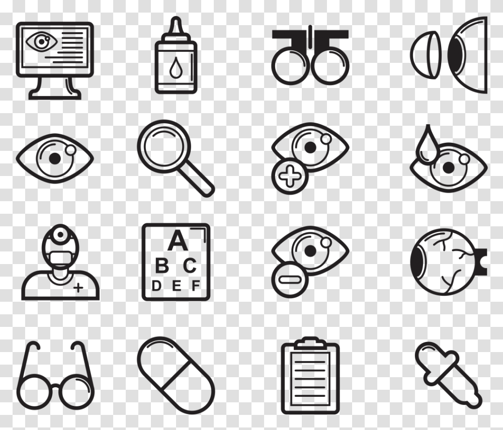 Eye Doctor Icons Vector, Alphabet, Number Transparent Png