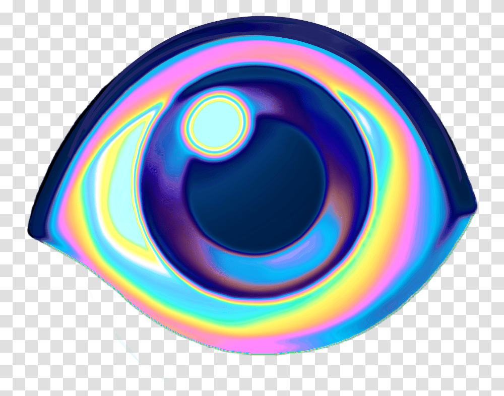 Eye Emoji Holographic Holography, Ornament, Pattern, Fractal Transparent Png