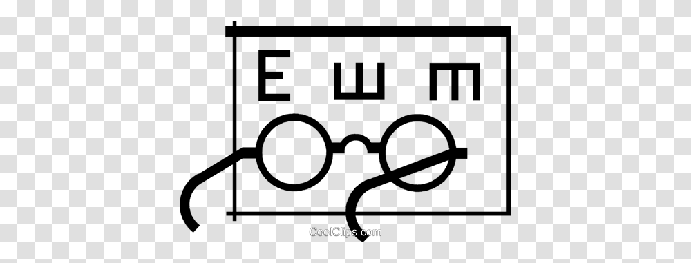 Eye Exam Royalty Free Vector Clip Art Illustration, Glasses, Accessories, Word Transparent Png