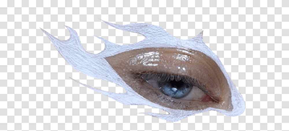Eye Eyes Pngs White Flames Aesthetic Makeup Moodboa Mask, Face, Photography, Head Transparent Png