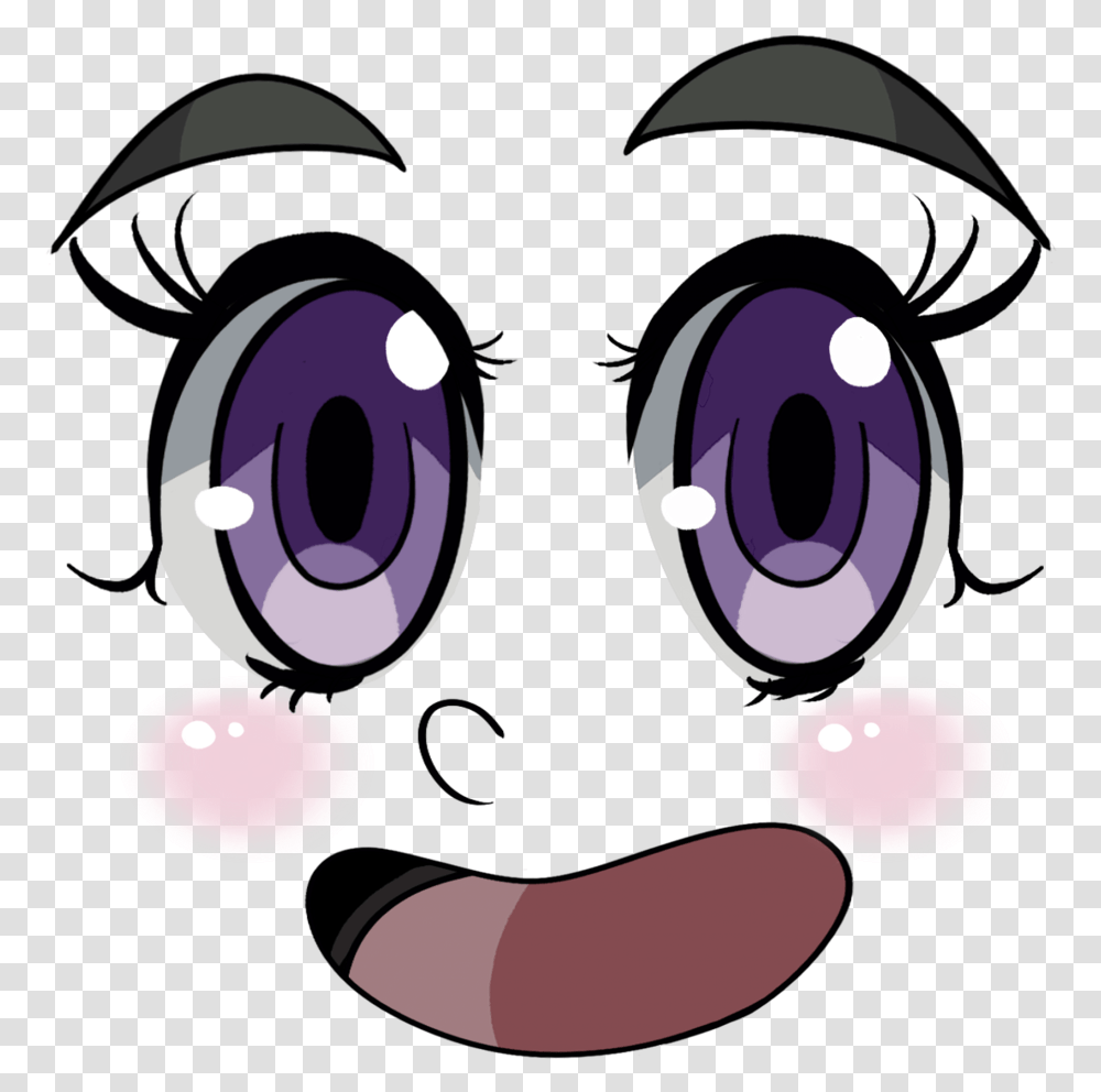 Eye Face Smiley Anime Eyes And Mouth Purple, Binoculars Transparent Png