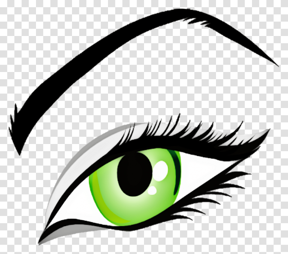 Eye Freetoedit Sticker Green Eyebrow Colors Body Eye Clip Art, Animal, Modern Art Transparent Png