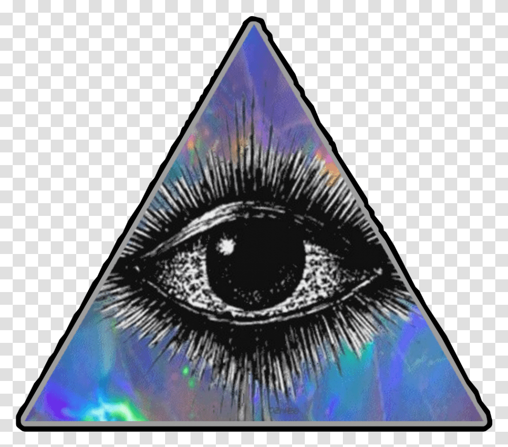 Eye Illuminati All Seeing Eye Third Eye Holographic Third Eye Background, Triangle, Gemstone, Jewelry Transparent Png