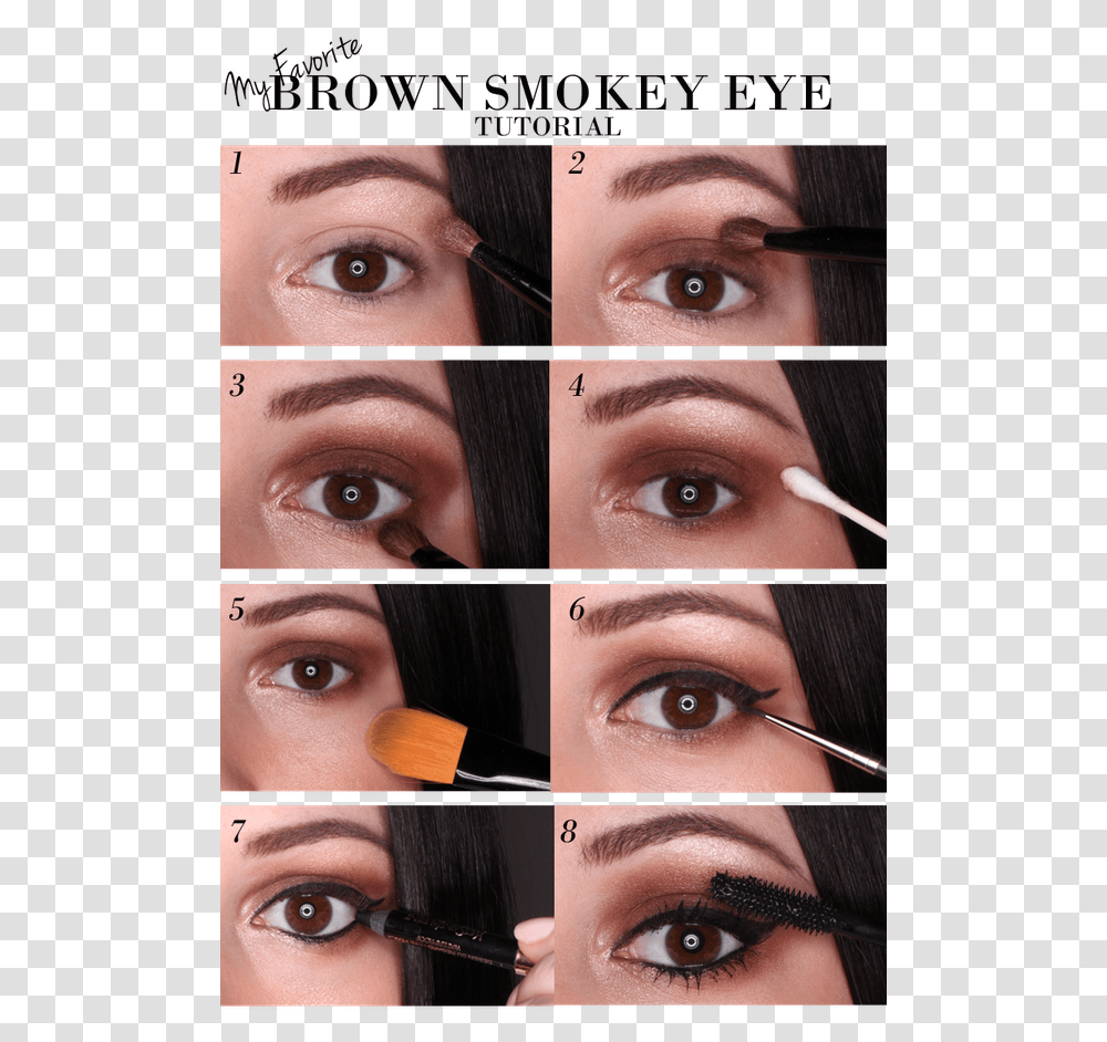 Eye Makeup Smokey Eye Brown Eye Makeup, Collage, Poster, Advertisement, Person Transparent Png