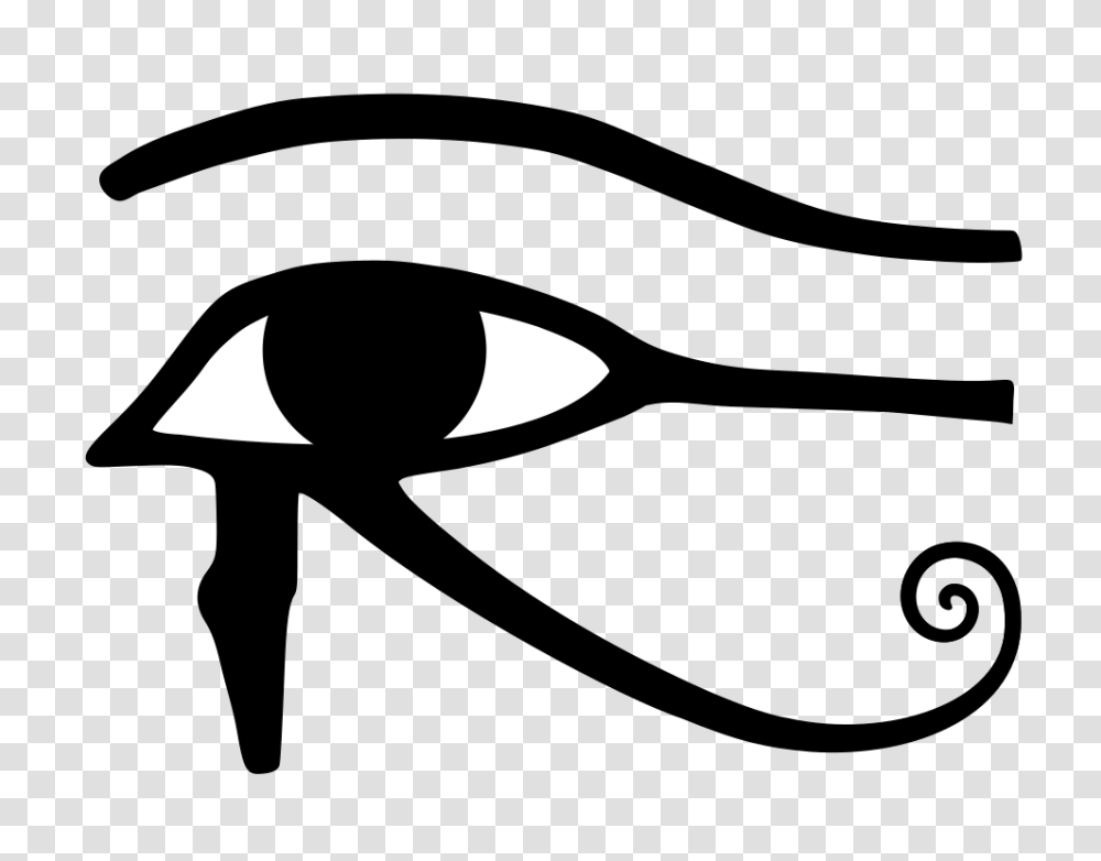 Eye Of Horus Bw, Logo, Trademark, Silhouette Transparent Png
