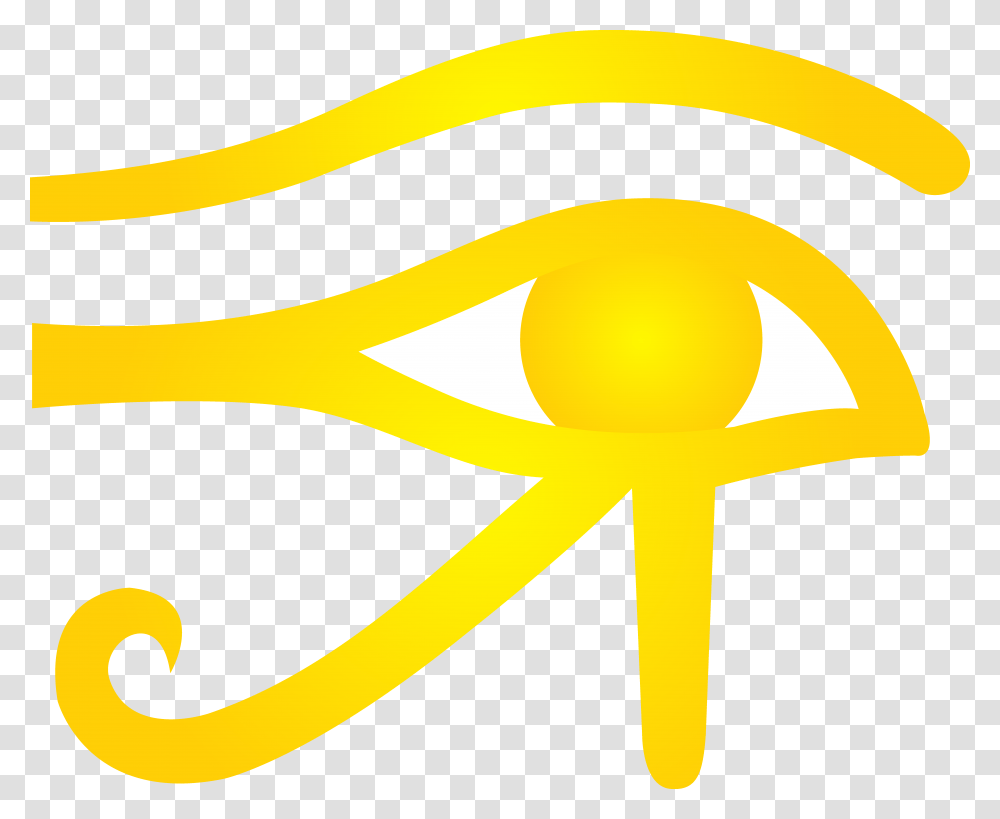 Eye Of Horus Gold Clip Art, Banana, Fruit, Plant, Food Transparent Png