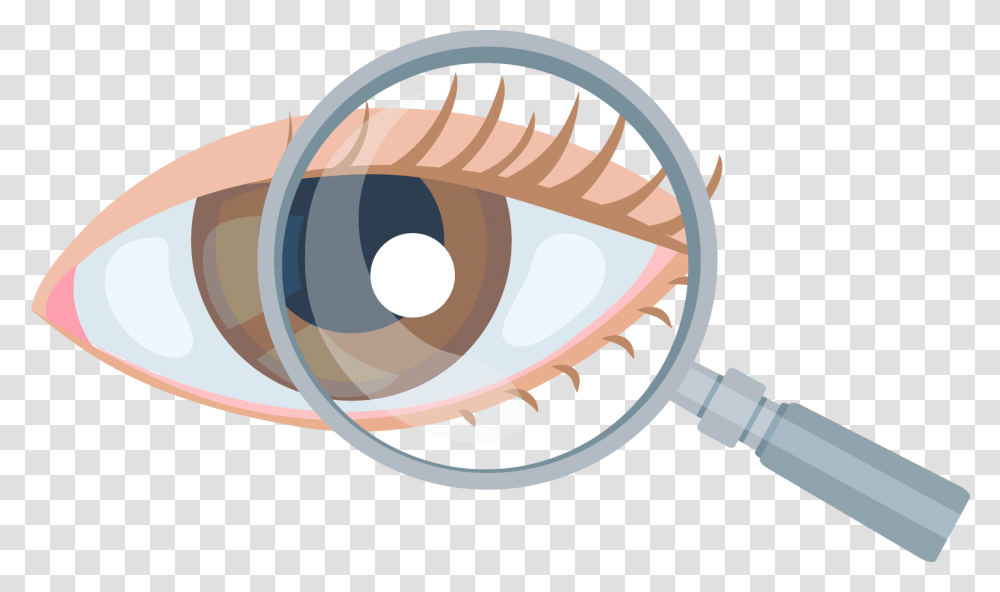 Eye Ophthalmology On Glasses Eye With Magnifying Glass, Tape Transparent Png