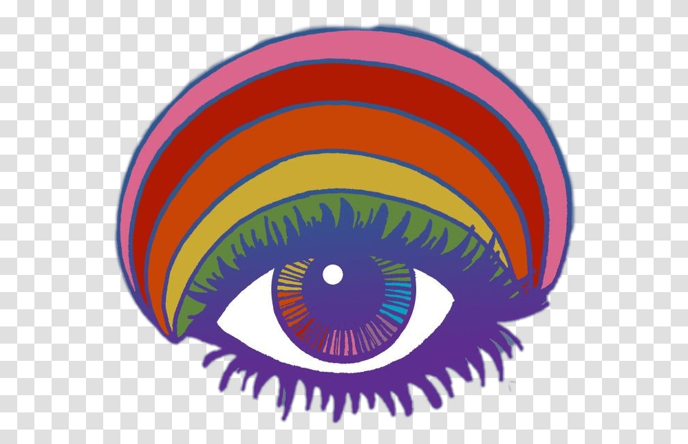 Eye Pyschedelic 60s 70s Hippie Trippy Vintage Dessin 3me Oeil, Art, Graphics, Purple, Text Transparent Png