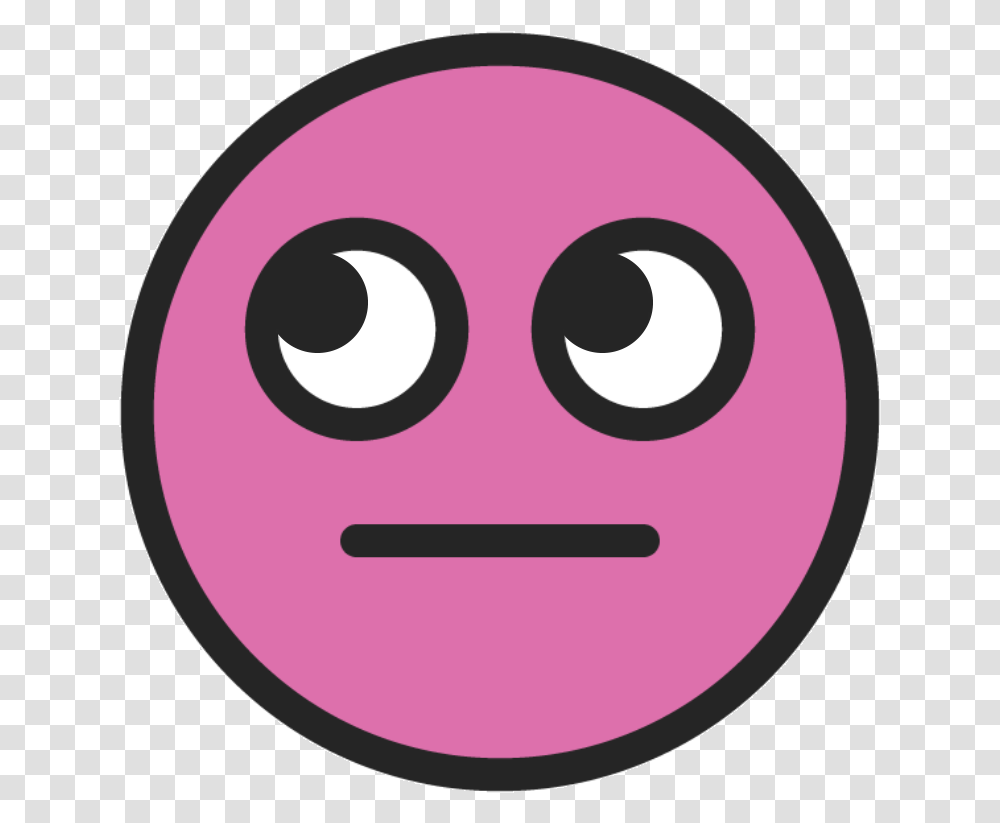 Eye Roll Animated Emoji, Pac Man, Disk, Cutlery Transparent Png