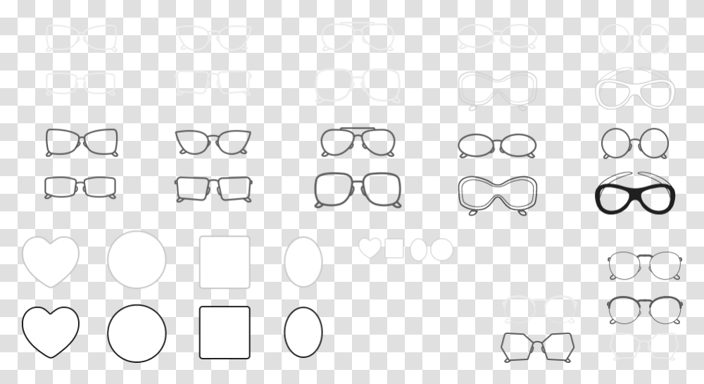 Eye Shape, Accessories, Accessory, Sunglasses, Stencil Transparent Png
