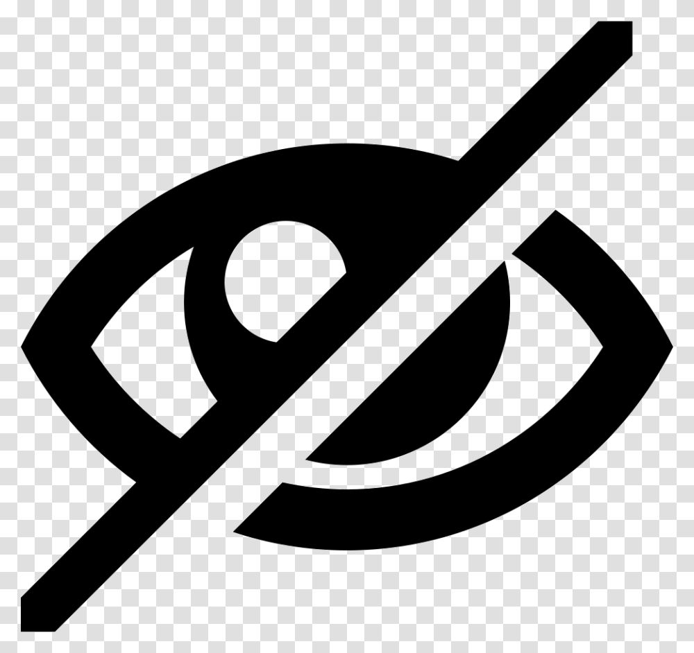 Eye Slash, Stencil, Logo, Trademark Transparent Png