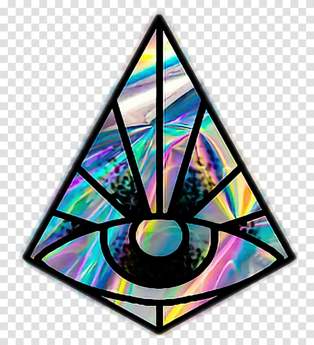 Eye Triangle Illuminate Hipster Holographic Irridescent Triangle Transparent Png