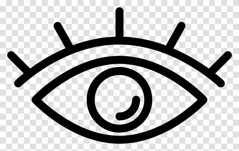 Eye With Lashes Clipart Stock Eye Icon Svg, Cross, Pot, Machine Transparent Png