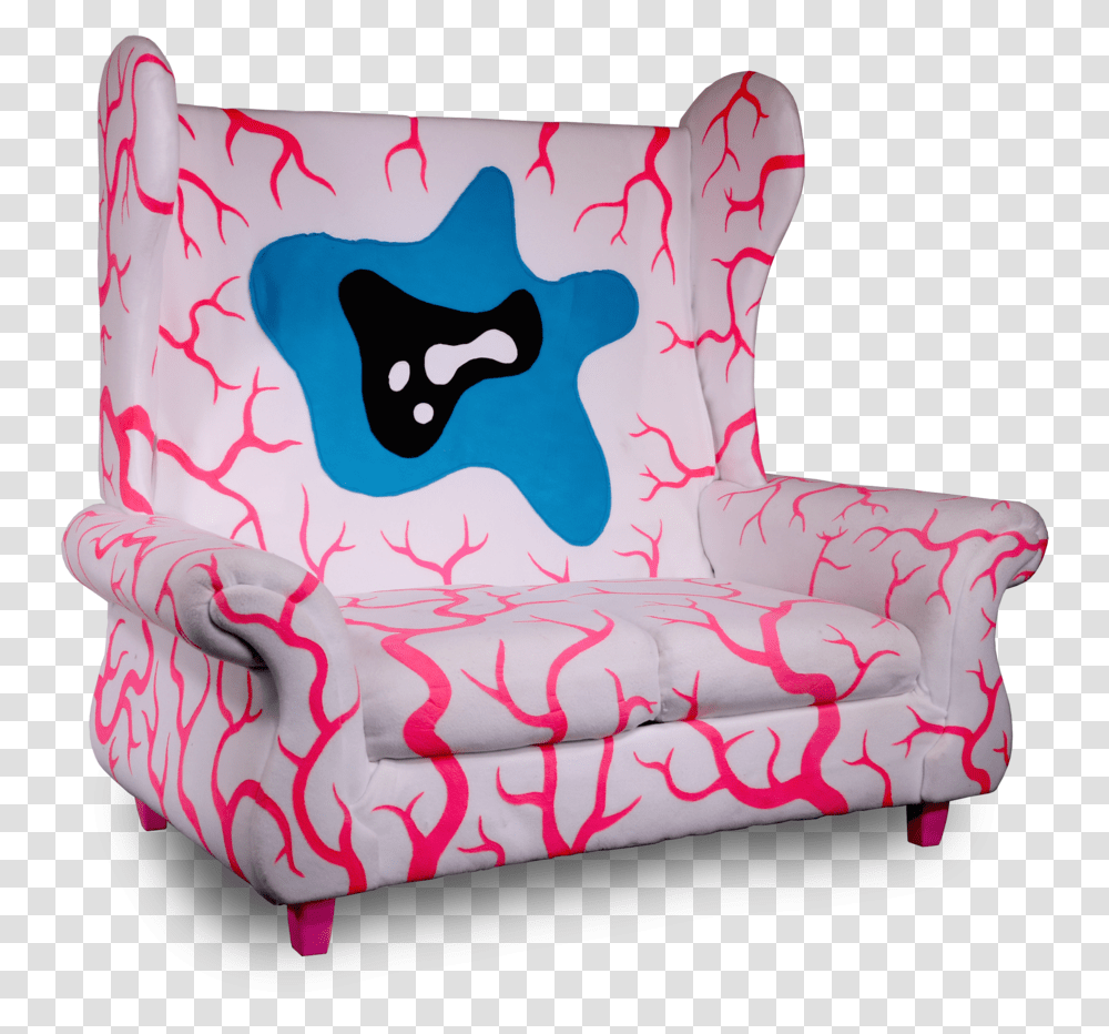 Eyeball Couch - Richie Brown Sofa Bed, Cushion, Furniture, Pillow, Armchair Transparent Png