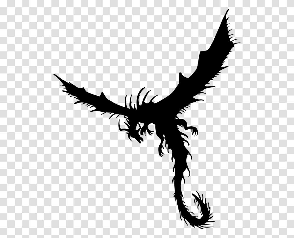Eyefictional Characterclaw Fantasy Dragon Silhouette, Gray, World Of Warcraft Transparent Png