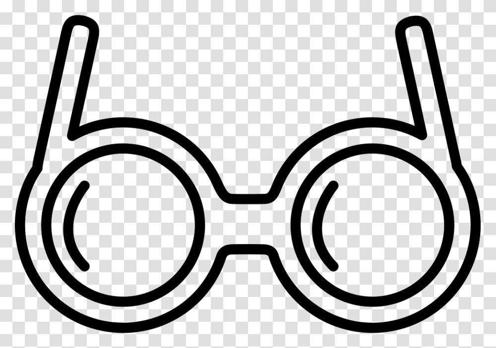 Eyeglasses Circular Shape Outline Ochki Ikonka, Goggles, Accessories, Accessory, Stencil Transparent Png