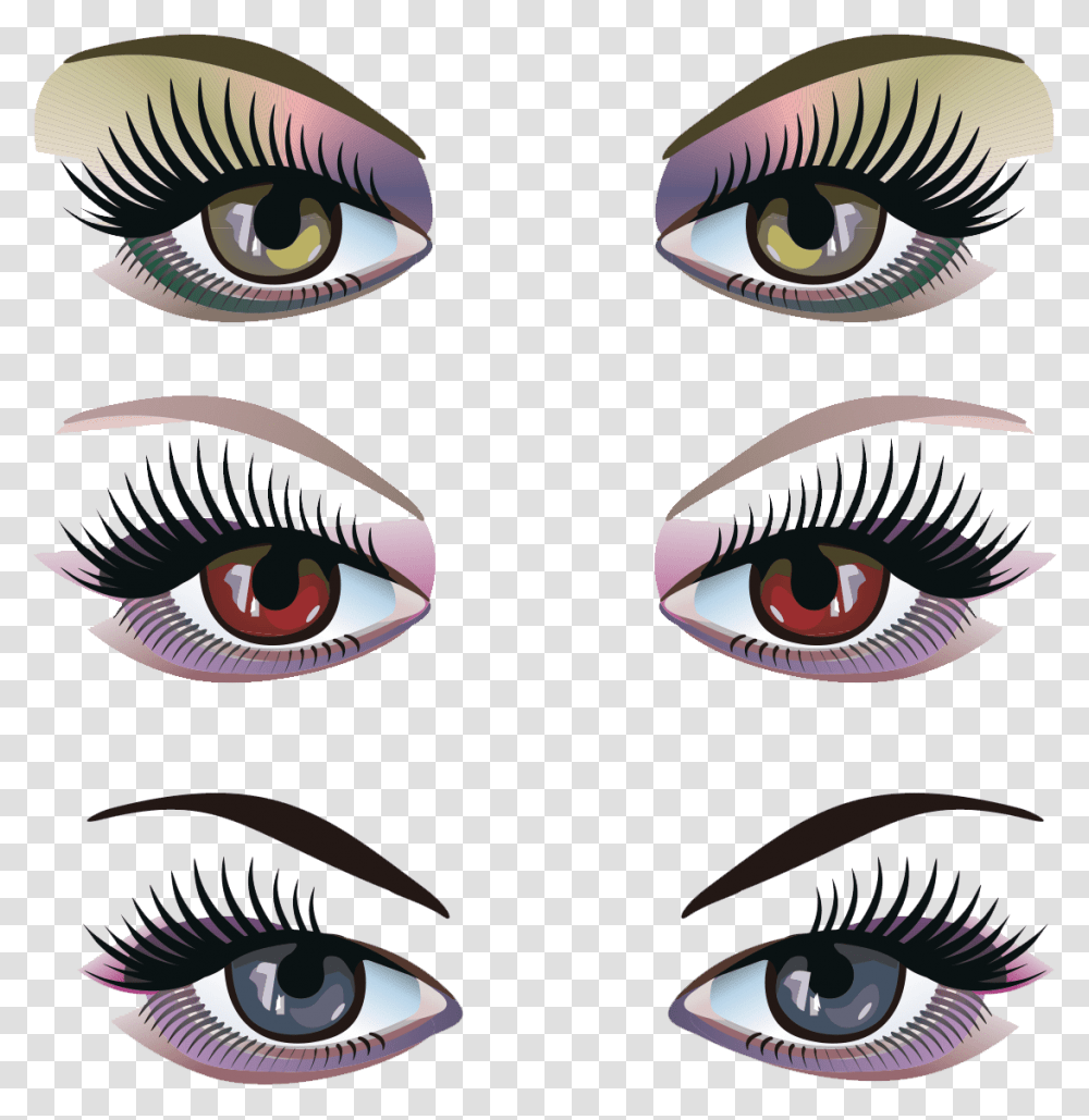 Eyelashes Clipart Gold And Eye Shadow Clip Art, Contact Lens, Flyer, Poster Transparent Png