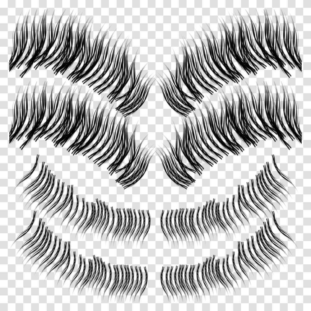 Eyelashes Texture, Stencil, Mustache, Poster Transparent Png