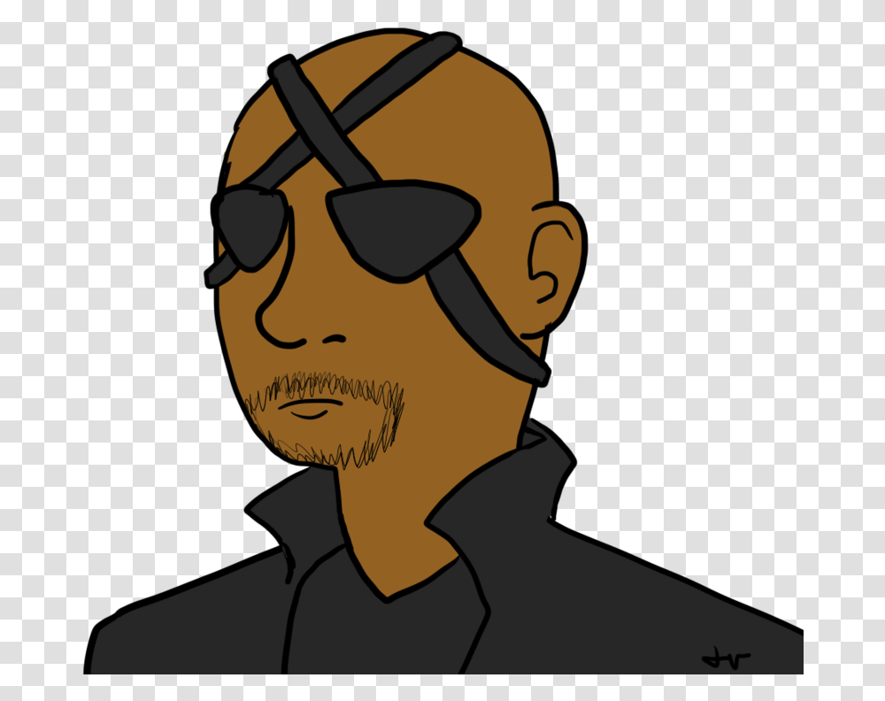 Eyepatch Clipart Nick Fury 2 Eye Patch, Head, Person, Goggles, Accessories Transparent Png