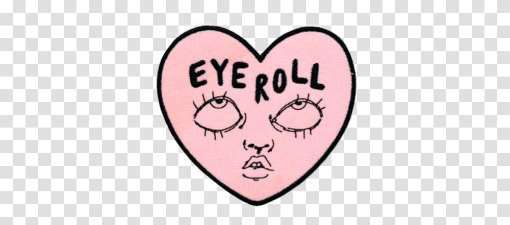 Eyeroll Eye Heart Eyes Look Doodle Eyerolling, Rubber Eraser, Cushion Transparent Png