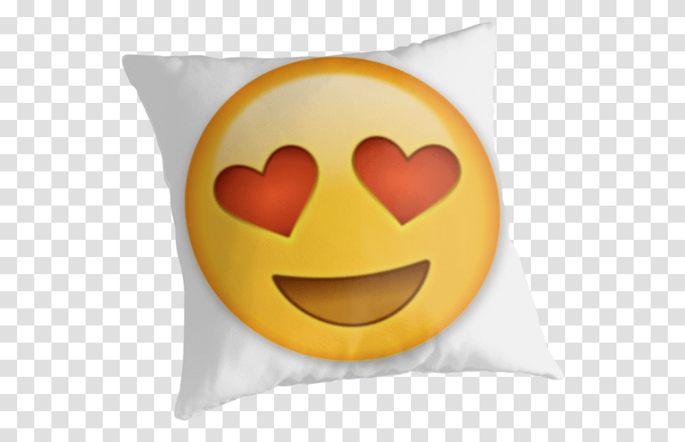 Eyes Emoji Love Face Emoji Text, Pillow, Cushion, Egg, Food Transparent Png