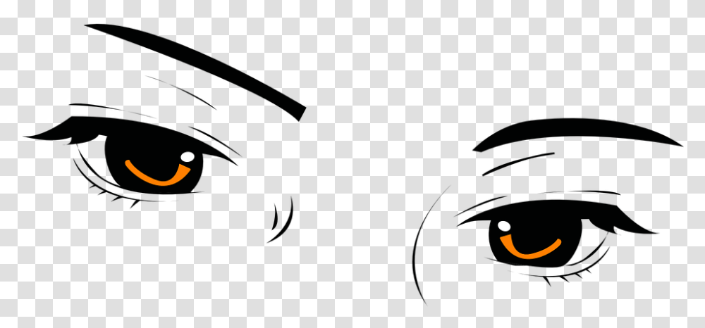 Eyes Look Beautiful Eyebrows Eyelashes Female Anime Eyes, Gray Transparent Png