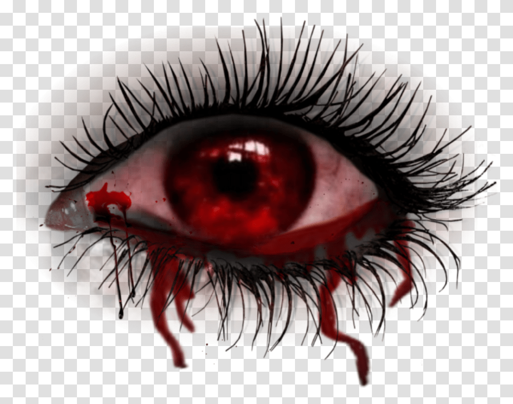Eyes Red Color Colorred Redeyes Horror Eyes, Contact Lens, Person, Human, Cosmetics Transparent Png