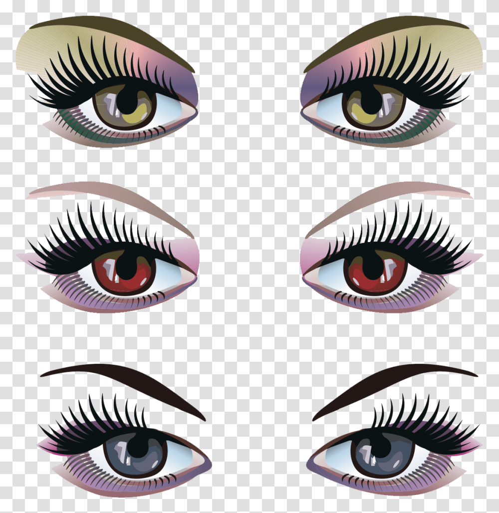 Eyeshadow On Eyes, Contact Lens, Flyer Transparent Png