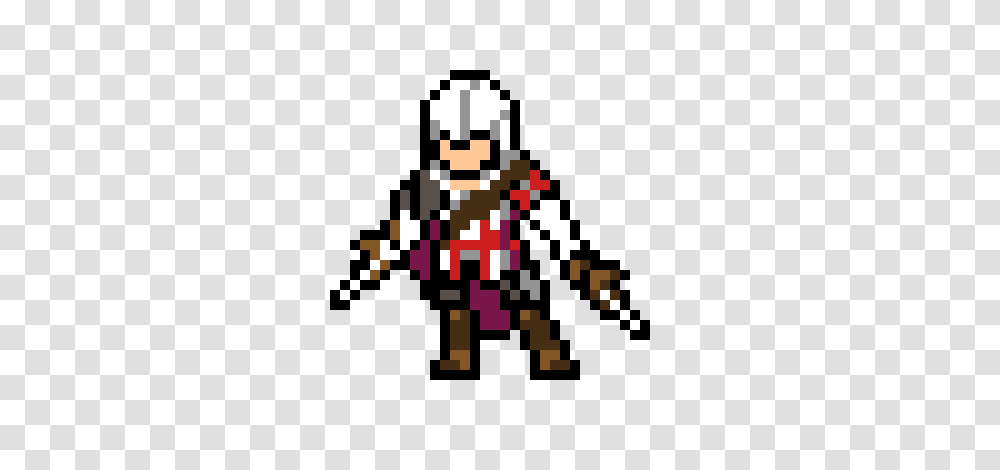 Ezio From Assassins Creed Ii Pixel Art Maker, Cross, Logo Transparent Png