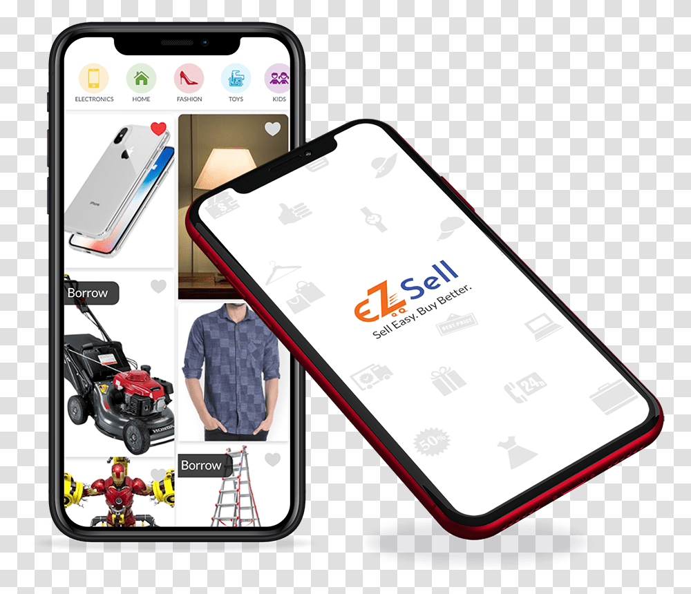 Ezsell Sell Easy Buy Better Garage Sales Lend & Borrow Iphone, Mobile Phone, Electronics, Cell Phone, Person Transparent Png