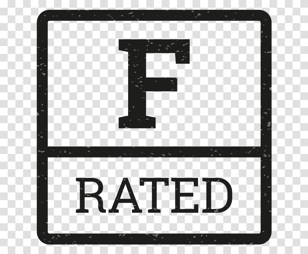 F F Rating, Number, Alphabet Transparent Png