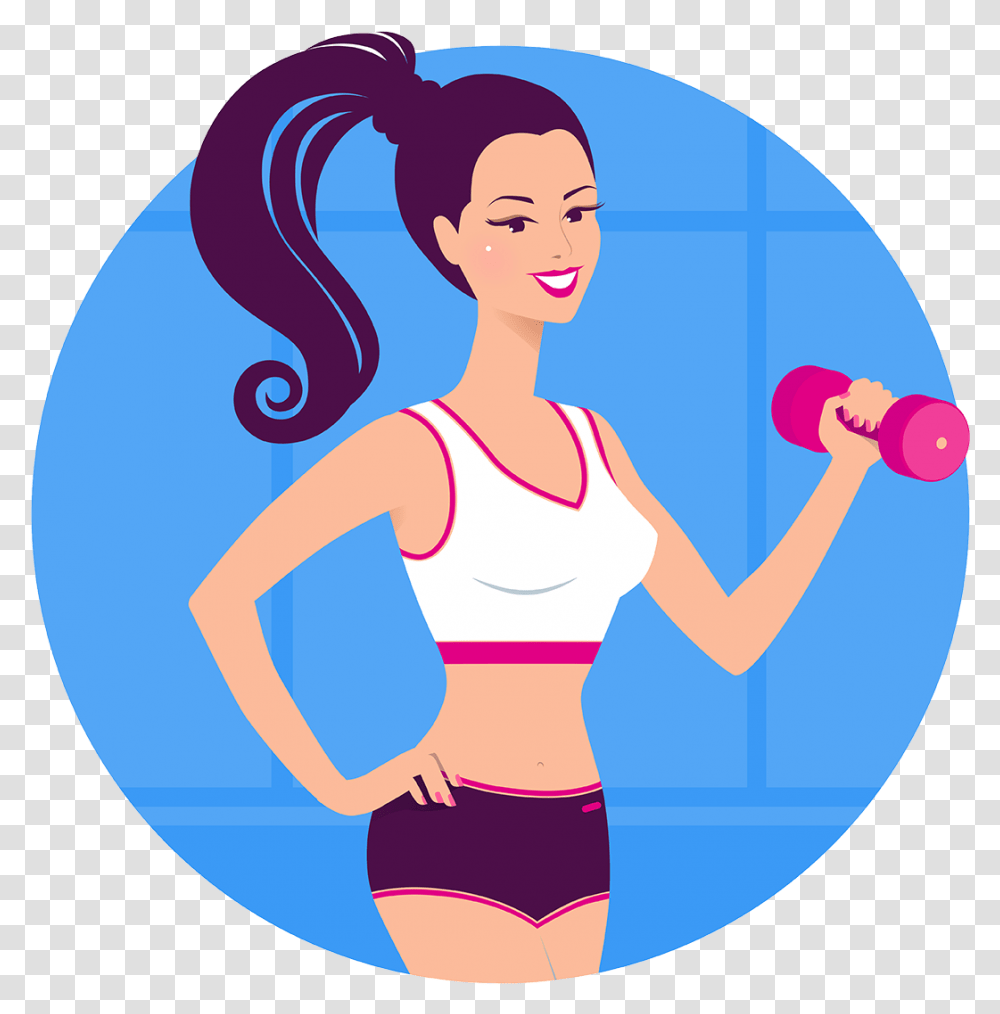 F I T For Portrait Of A Woman In A Rose Dress, Person, Human, Working Out, Sport Transparent Png