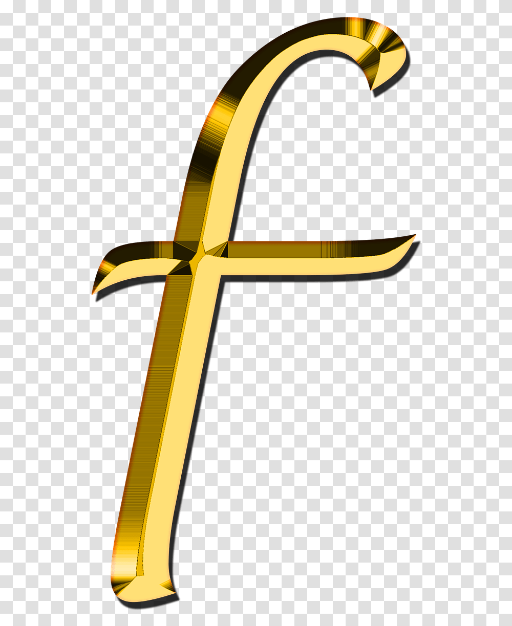 F Letter Image, Weapon, Weaponry, Cross Transparent Png