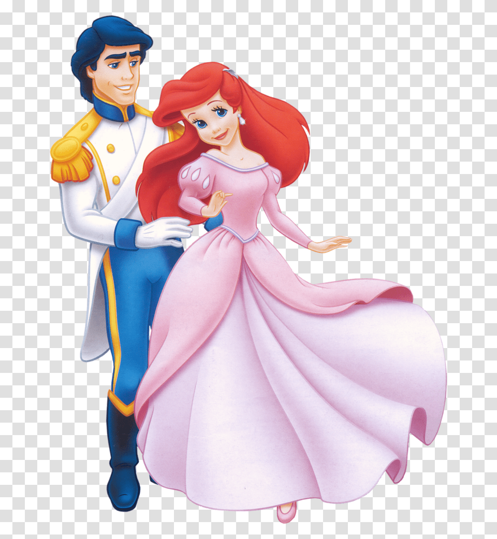 F Orig Princess Ariel And Prince Eric, Figurine, Doll, Toy, Person Transparent Png