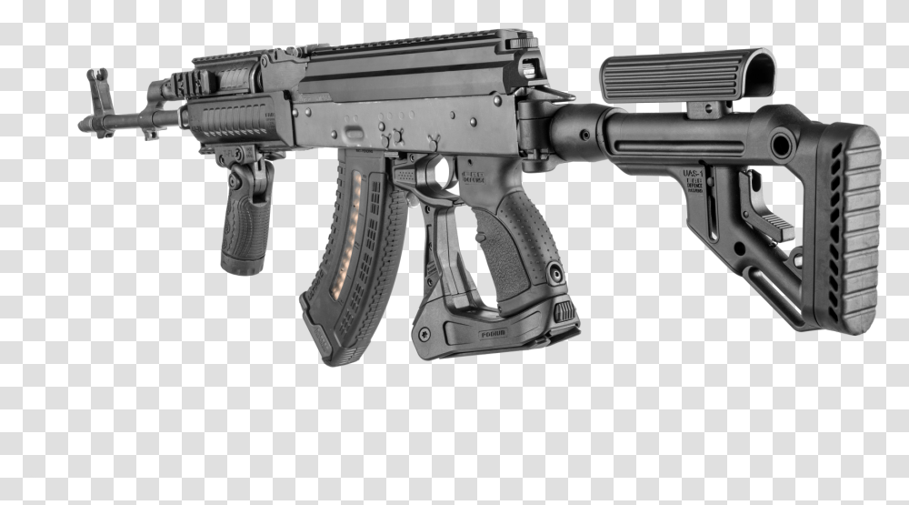 Fab Defense Ak Podium Tactical Bi Foot For Ak47 Ak74 Ak 47 Fab Defense, Gun, Weapon, Weaponry, Rifle Transparent Png