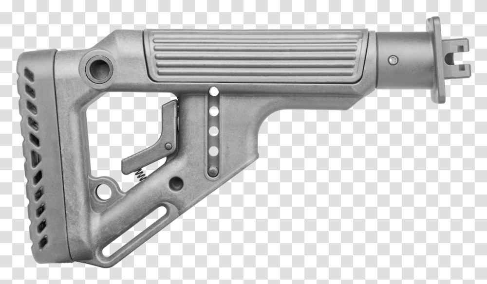 Fab Defense Folding Buttstock W Cheek Piece For Vepr Vepr, Gun, Weapon, Weaponry, Rifle Transparent Png