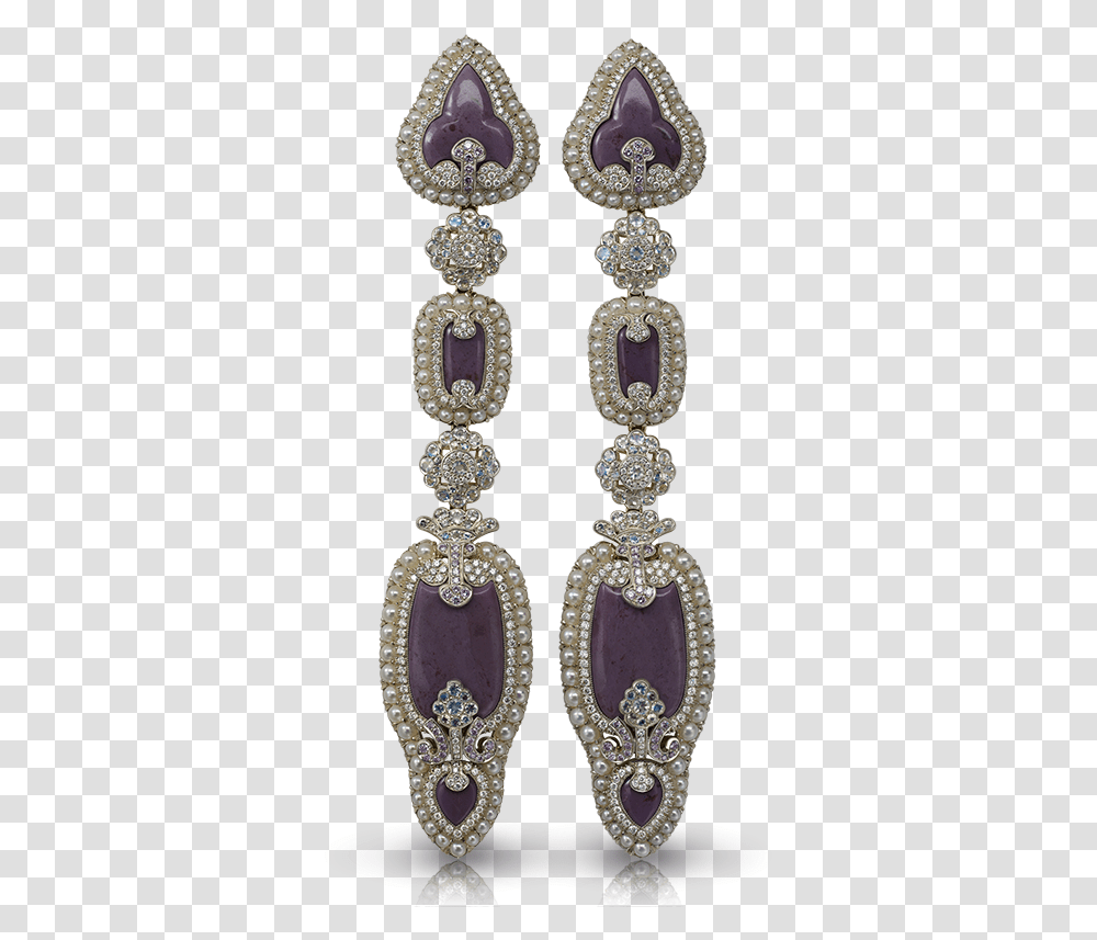 Faberg Scheherazade Long Earrings Features Lilac Jasper Earrings, Jewelry, Accessories, Accessory, Gemstone Transparent Png