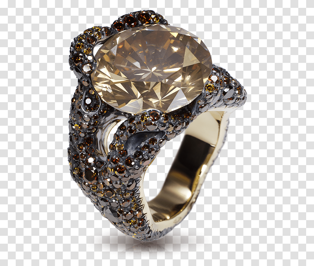 Faberg Tree Root Ring 1 Large Round Coloured Diamond Faberge Schmuck, Gemstone, Jewelry, Accessories, Accessory Transparent Png