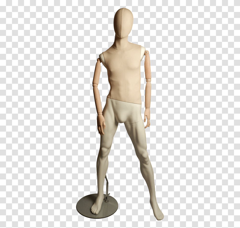 Fabric Covered Head Torso Wooden Arms Figurine, Mannequin, Person, Human, Clothing Transparent Png