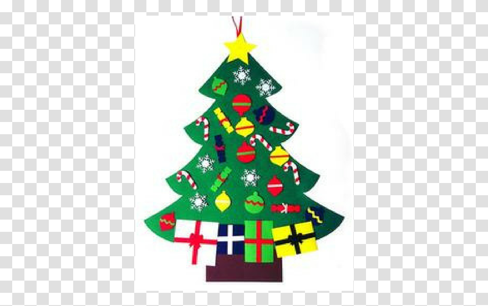 Fabric Wall Christmas Tree, Plant, Ornament, Star Symbol Transparent Png