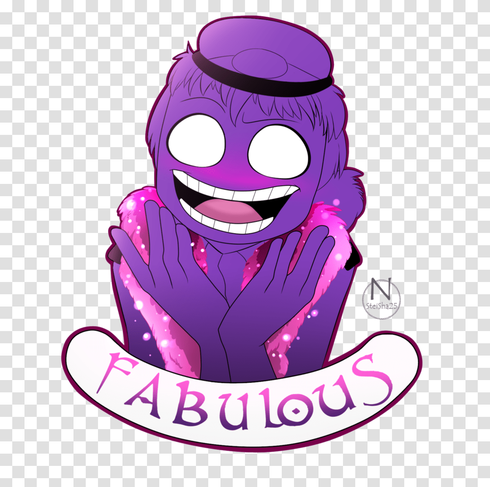 Fabulous Funny And Pewdiepie Fabulous Purple Guy, Birthday Cake, Label, Poster Transparent Png