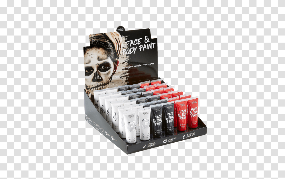 Face Amp Body Tube Paint Collectible Card Game, Bottle, Cosmetics, Box, Person Transparent Png