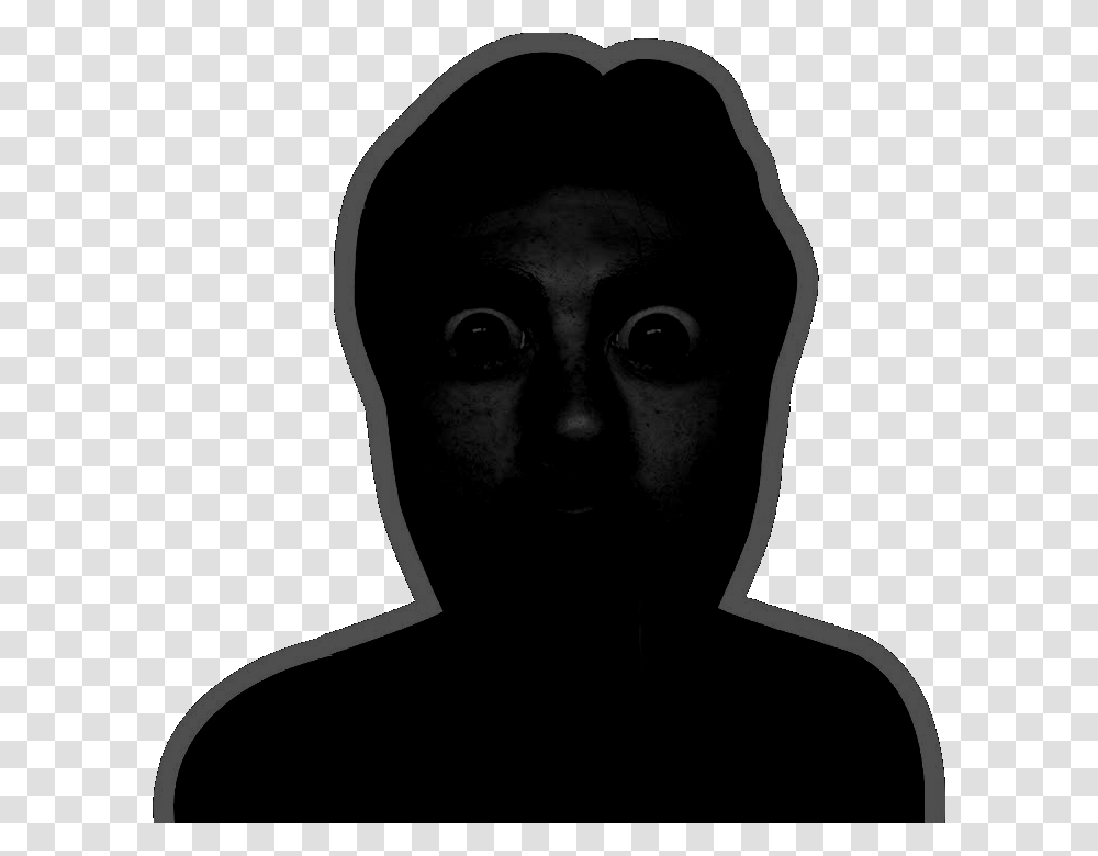 Face Black Head Black And White Portrait Kanto Meme Face, Person, Human, Photography, Alien Transparent Png