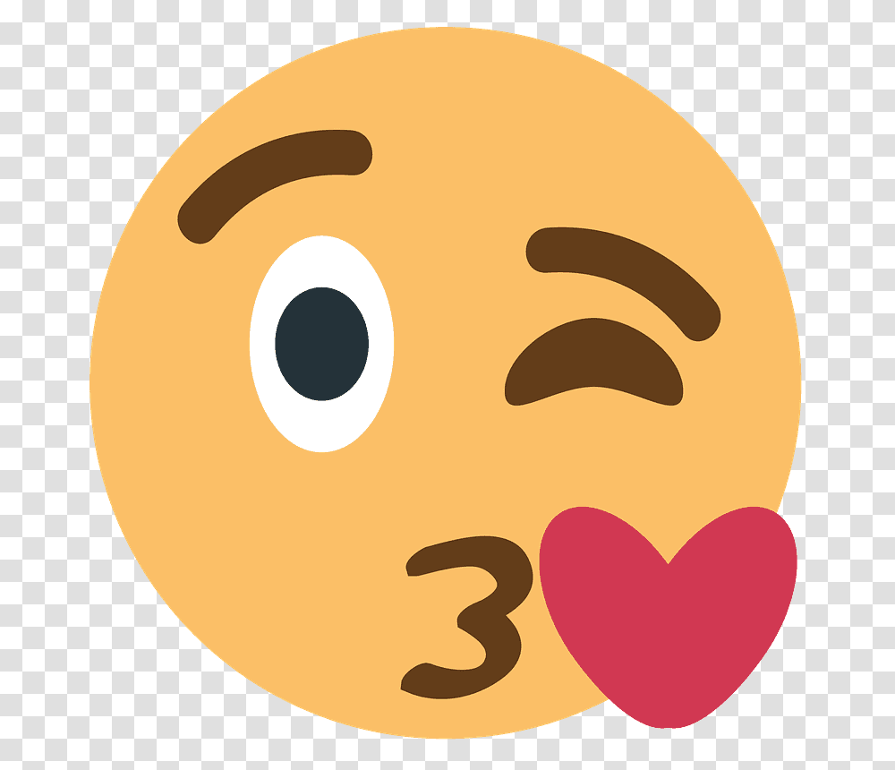 Face Blowing A Kiss Emoji Clipart Emoji, Food, Plant, Heart Transparent Png