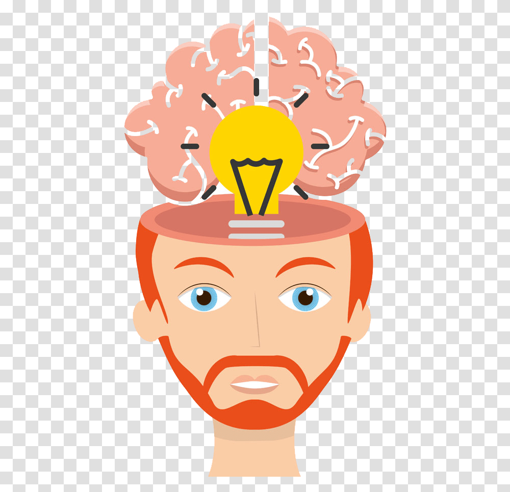 Face Clipart Creativity Thought Graphic Design Thinking People, Gold, Trophy Transparent Png