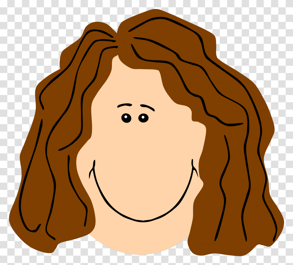 Face Clipart Mother Brown Hair Clipart, Drawing, Outdoors, Nature, Female Transparent Png